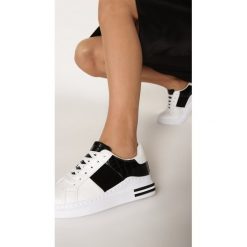 Biało-Czarne Sneakersy Larson. Białe sneakersy damskie Born2be. Za 89,99 zł.