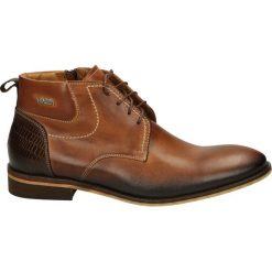 Botki męskie - 725X BRON-BRO. Brązowe botki męskie Venezia, ze skóry. Za 299,00 zł.
