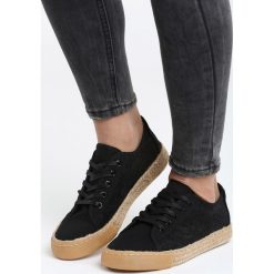 Czarne Trampki Pause. Czarne espadryle damskie marki Born2be, z koronki, na sznurówki. Za 69,99 zł.