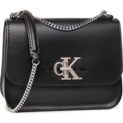 Torebka CALVIN KLEIN JEANS - Medium Flap W/Chain K60K606848 BDS. Czarne torebki klasyczne damskie Calvin Klein Jeans, bez wzorów, z jeansu, eleganckie, bez dodatków. Za 649,00 zł.
