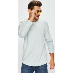 Premium by Jack&Jones - Sweter. Niebieskie swetry męskie Premium by Jack&Jones, s, bez wzorów, z bawełny, z okrągłym kołnierzem, bez kaptura. W wyprzedaży za 59,90 zł.