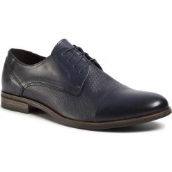 Półbuty QUAZI - QZ-48-04-000720 107. Niebieskie buty wizytowe męskie QUAZI, bez wzorów, ze skóry, eleganckie, bez zapięcia. Za 339,00 zł.