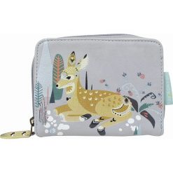 Portfele damskie: Portfel „Nordikka Deer” w kolorze szarym – 14 x 11 x 2 cm