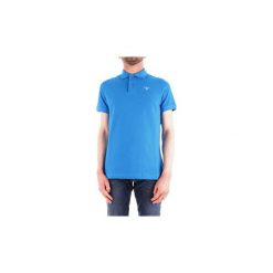 Koszulki polo z krótkim rękawem Barbour BAPOL0174. Niebieskie koszulki męskie Barbour, s, bez wzorów, z krótkim rękawem. Za 316,71 zł.