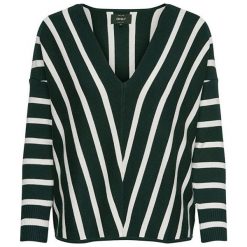 Only Damski Sweter Aya 7/8 Z Dekoltem W Szpic Knt Green Gables (Rozmiar L). Zielone swetry damskie marki ONLY, l, bez wzorów, z materiału, bez rękawów, bez kaptura. W wyprzedaży za 109,00 zł.