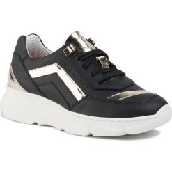 Sneakersy EVA MINGE - EM-39-06-000405 636. Czarne półbuty damskie Eva Minge, na co dzień, bez wzorów, ze skóry, bez obcasa, bez zapięcia. Za 499,00 zł.