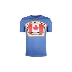 T-shirty z krótkim rękawem Dsquared S74GD0379. Niebieskie t-shirty męskie Dsquared, s, bez wzorów, bez kołnierzyka, krótkie. Za 489,00 zł.