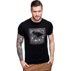 T-shirt NICODEMO TSCS000022. Czarne t-shirty męskie marki Giacomo Conti, m, z aplikacjami, z bawełny. Za 79,00 zł.