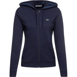 Bluza Lacoste SF1550. Niebieskie bluzy damskie Lacoste, bez wzorów, z bawełny, bez rękawów, bez kaptura. W wyprzedaży za 319,00 zł.