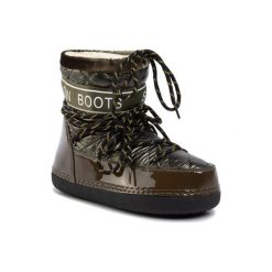 DeeZee WS19002-01 Khaki. Brązowe botki damskie DeeZee, ze skóry ekologicznej, bez obcasa, bez zapięcia. Za 149,99 zł.
