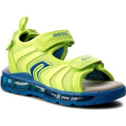 Sandały GEOX - J S. Android B.B J720QB 014BU C2HK4 Fluo Yellow/Royal. Żółte sandały chłopięce marki Geox, z materiału. W wyprzedaży za 209,00 zł.