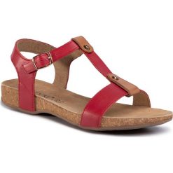 Sandały LASOCKI - RST-141-16 Red. Czerwone klapki damskie Lasocki, bez wzorów, ze skóry, bez obcasa. Za 129,99 zł.