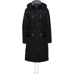 Parki damskie: Parka z wstawkami ze sztucznej skóry bonprix czarny