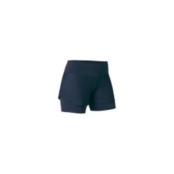 Spodenki Gym & Pilates 520 damskie granatowe. Niebieskie szorty damskie NYAMBA, xs, bez wzorów, z elastanu. Za 39,99 zł.