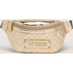 Love Moschino - Nerka. Żółte nerki damskie Love Moschino, w paski, ze skóry ekologicznej, pikowane, bez dodatków. W wyprzedaży za 469,90 zł.