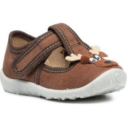 Kapcie SUPERFIT - 1-009256-3000 Braun. Pomarańczowe sandały chłopięce Superfit, z tworzywa sztucznego, bez zapięcia. Za 119,00 zł.