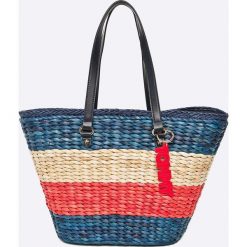 Tommy Hilfiger - Torebka. Szare torebki klasyczne damskie TOMMY HILFIGER, z materiału, duże. W wyprzedaży za 379,90 zł.