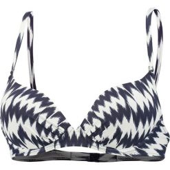 Biustonosz bikini w kolorze granatowo-białym. Niebieskie bikini Najlepsze stroje na plażę. W wyprzedaży za 125,95 zł.
