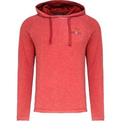 Bluza AERONAUTICA MILITARE. Czerwone bluzy męskie Aeronautica Militare, bez wzorów, z dzianiny, z kapturem, z długim rękawem, długie. W wyprzedaży za 387,00 zł.