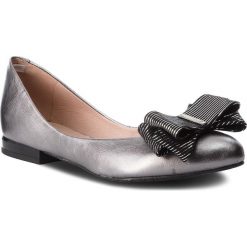 Baleriny damskie lakierowane: Baleriny EKSBUT - 28-4910-G56/K42-1G Srebro Licowa