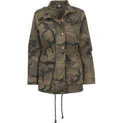 Bomberki damskie: Urban Classics Camo Cotton Parka Kurtka damska kamuflaż Woodland
