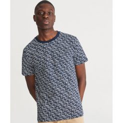 T-shirt z printem - Granatowy. Niebieskie t-shirty damskie Reserved, s, bez wzorów, bez kołnierzyka. Za 29,99 zł.