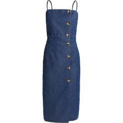 Sukienki hiszpanki: Topshop HORN BUTTON MIDI DRESS Sukienka jeansowa blue denim