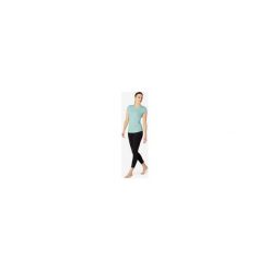 Koszulka krótki rękaw Gym & Pilates 520 damska. Zielone t-shirty damskie NYAMBA, xl, bez wzorów, z elastanu, bez kołnierzyka, z krótkim rękawem, krótkie, bez kaptura, na jogę i pilates. Za 54,99 zł.