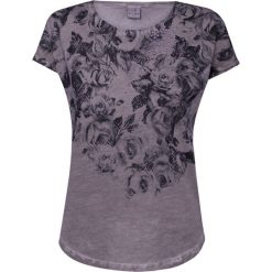 T-shirt DEHA EASY. Brązowe bluzki damskie Deha, z nadrukiem, z bawełny, z okrągłym kołnierzem. W wyprzedaży za 90,00 zł.