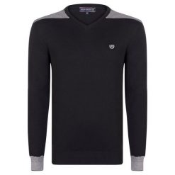 Felix Hardy Sweter Męski L Czarny. Czarne swetry męskie Felix Hardy, m, z aplikacjami, bez kołnierzyka, bez kaptura. W wyprzedaży za 169,00 zł.