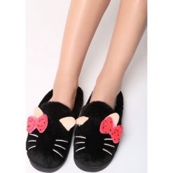 Czarne Klapki Lonely Nights. Czarne crocsy damskie Born2be, z materiału, na platformie. Za 49,99 zł.