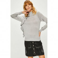 Trendyol - Sweter. Szare swetry klasyczne damskie marki Vila, l, z bawełny, z okrągłym kołnierzem. Za 79,90 zł.