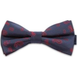 Granatowa Mucha, Wzór Paisley, Męska MUVRN0027. Niebieskie muszki męskie Vernon, w paski, eleganckie. Za 29,00 zł.