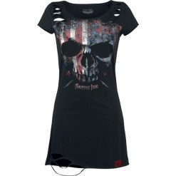 Rock Rebel by EMP Living Legend Sukienka czarny. Czarne sukienki z falbanami marki Rock Rebel by EMP, xl, z nadrukiem, rockowe. Za 144,90 zł.