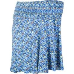 Spódnica shirtowa ciążowa bonprix turkusowy w graficzny deseń. Niebieskie spódniczki damskie bonprix, na lato, w paski, z materiału. Za 37,99 zł.