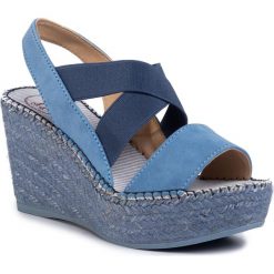 Espadryle TONI PONS - Loe-A Texa. Niebieskie espadryle damskie Toni Pons, bez wzorów, ze skóry, bez obcasa, na obcasie. Za 299,00 zł.