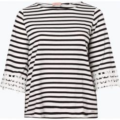 Triangle - T-shirt damski, czarny. Czarne t-shirty damskie Triangle, w paski, z koronki, bez kołnierzyka. Za 199,95 zł.