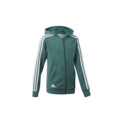 Bluzy dresowe Dziecko adidas Bluza z kapturem Essentials 3-Stripes. Zielone bluzy chłopięce marki Adidas, z dresówki, z kapturem. Za 199,00 zł.