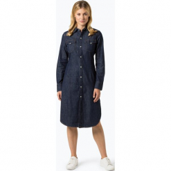 Polo Ralph Lauren - Sukienka damska, niebieski. Niebieskie sukienki z falbanami Polo Ralph Lauren, s, z jeansu, polo, z długim rękawem. Za 899,95 zł.