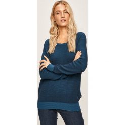 Wrangler - Sweter. Niebieskie swetry damskie Wrangler, s, bez wzorów, z bawełny, bez rękawów, bez kaptura. W wyprzedaży za 129,90 zł.