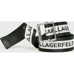 Karl Lagerfeld - Pasek. Czarne paski damskie marki KARL LAGERFELD, w paski, z materiału. Za 339,90 zł.