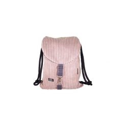 Plecak sztruks róż. Różowe plecaki damskie Sacky.bag, bez wzorów, z bawełny. Za 140,00 zł.