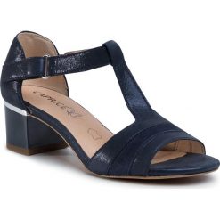 Sandały CAPRICE - 9-28207-24 Ocean Comb 880. Niebieskie klapki damskie Caprice, bez wzorów, ze skóry, bez obcasa, na obcasie. Za 249,00 zł.