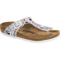 Buty dziecięce: Japonki „Gizeh” w kolorze białym ze wzorem – szerokość N