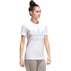 Adidas Originals Trefoil Koszulka Biały. Białe koszulki damskie adidas Originals, s, z nadrukiem, z elastanu, bez kołnierzyka. Za 111,95 zł.