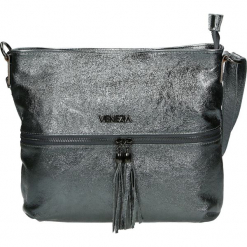 Torba - 35-618B-O L A. Szare torebki klasyczne damskie Venezia, w paski, ze skóry. Za 299,00 zł.