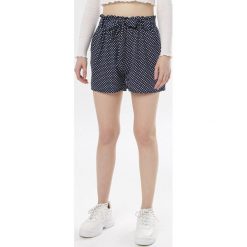 Granatowe Szorty Abameni. Niebieskie szorty damskie Born2be, xl, bez wzorów. W wyprzedaży za 49,99 zł.