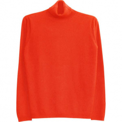 Sweter kaszmirowy w kolorze pomarańczowym. Brązowe golfy męskie marki Ateliers de la Maille, l, z kaszmiru. W wyprzedaży za 545,95 zł.