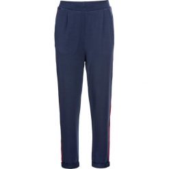 Spodnie alladynki bonprix ciemnoniebiesko-ciemnoczerwony. Niebieskie spodnie damskie bonprix. Za 89,99 zł.