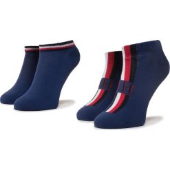 Zestaw 2 par niskich skarpet unisex TOMMY HILFIGER - 320204001 Bright Blue 004. Niebieskie skarpetki męskie TOMMY HILFIGER, bez wzorów, z elastanu. Za 39,00 zł.